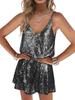 European & American V-neck Sequin Sling Dress for Women - Sexy Nightclub Style