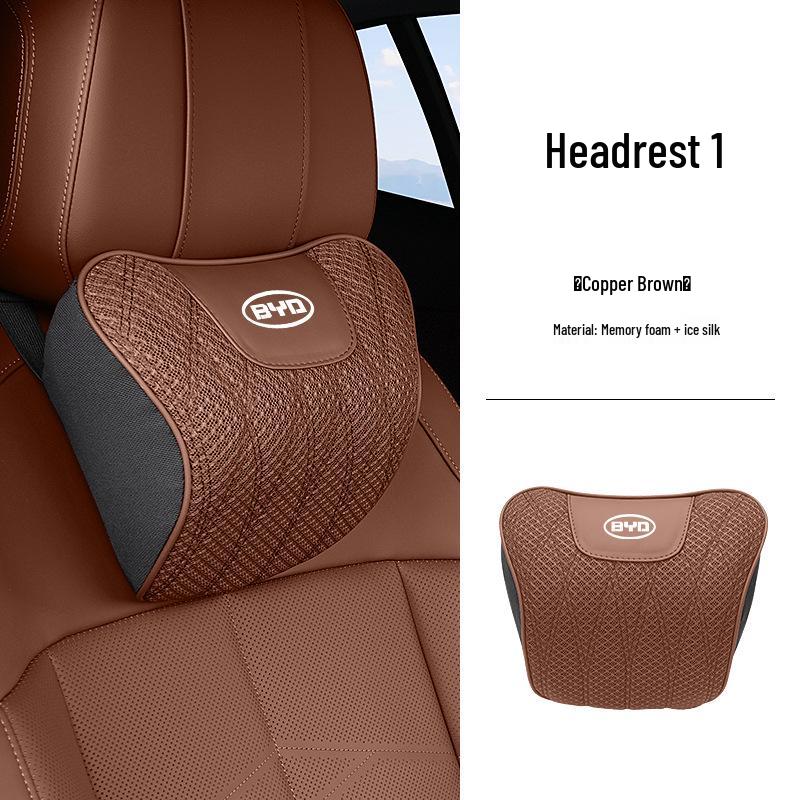 

BYD Car Headrest Lumbar Support & Ice Silk Seat Cushion for Qin, Yuan, Han, Song PLUS, dmi Tang DM & Champion Edition EV