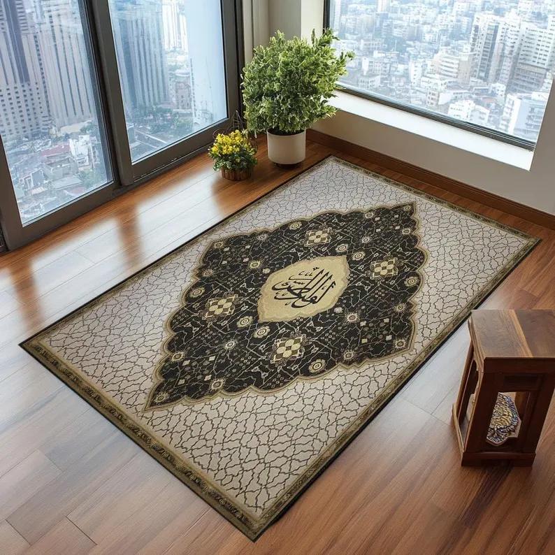 Vintage Islamic Floral Prayer Rug | Non-Slip Muslim Prayer Mat for Home  Rugs Carpets for Bed Room Rugs Living Room  Home Carpet