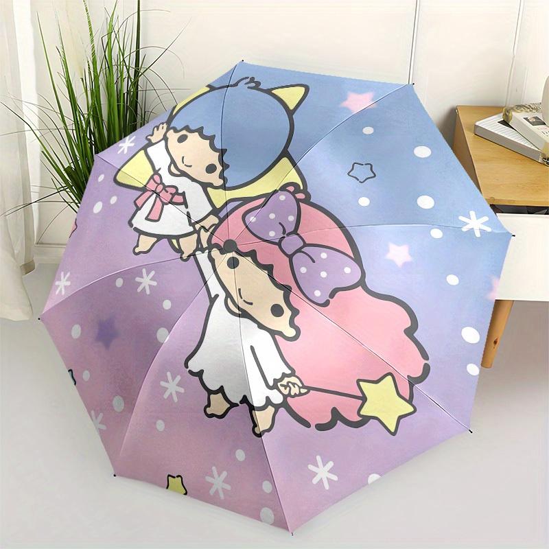 1pc Little Twin Stars Flying Umbrella with Plastic Handle,Suitable for All Seasons Home Travel Outdoor UmbrellaSanlio108