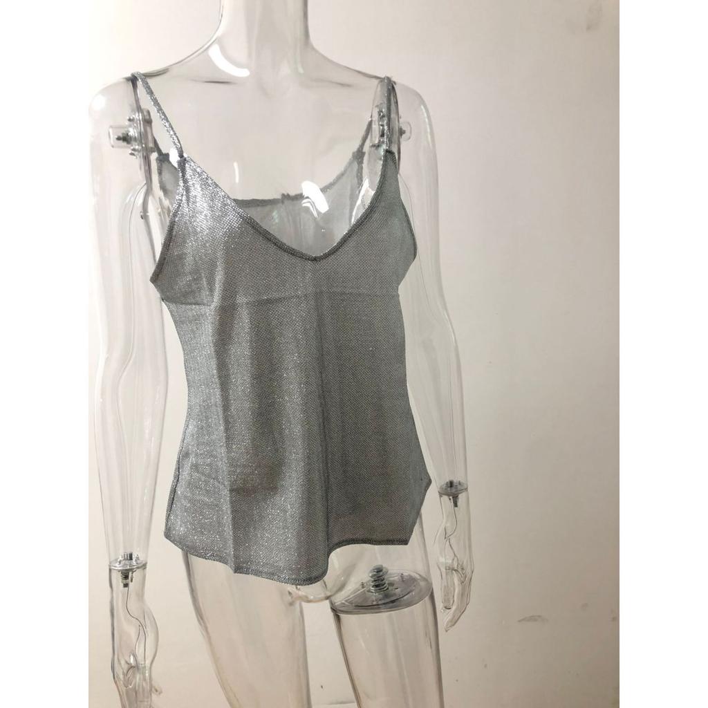 Women's Sleeveless V-neck Hot Stamping Club Party Sexy Camisole