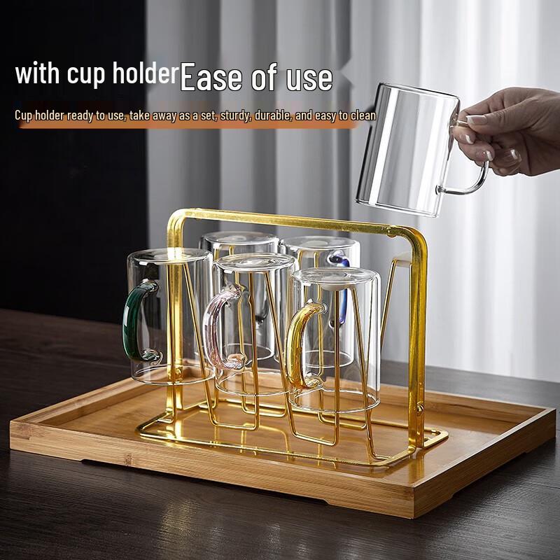 Zhuopu High Borosilicate Glass Mugs with Handles