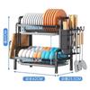 Large-capacity Kitchen Spice Rack Multi-functional Dish Drying Rack Bold And Thick Dish Rack Load-bearing Tough Stand