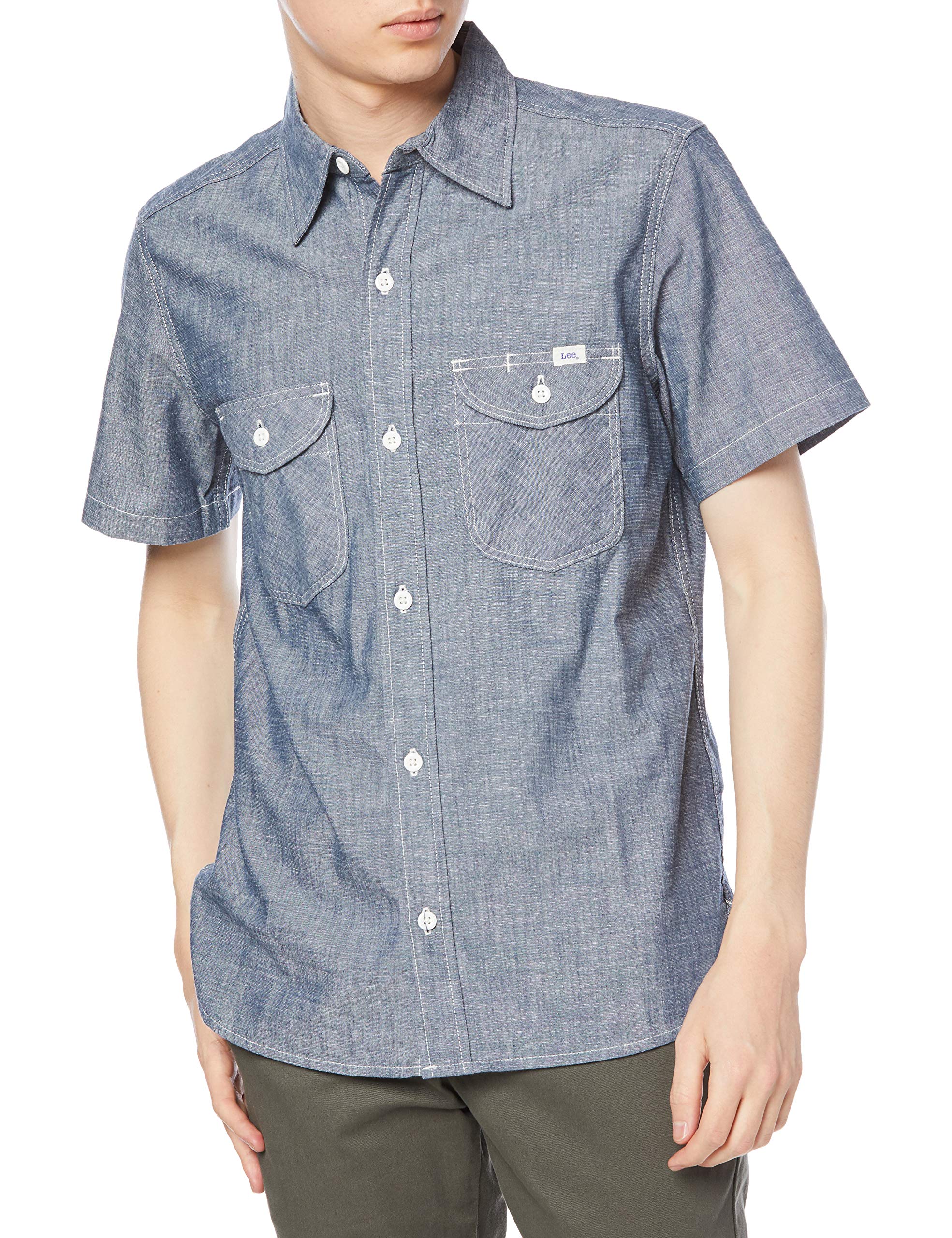 

Рубашка Lee LCS46005 Синяя M На пуговицах Мужская