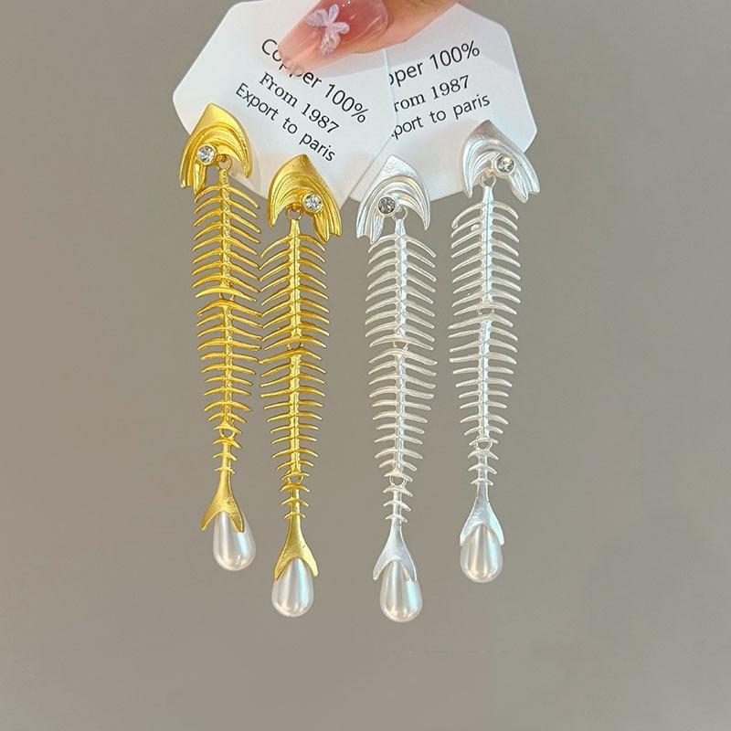 1Pair Fashion Pearl Dangle Earrings Luxury Exquisite Vintage Drop Earrings Exaggerated Creativity Unique Elegant Jewelry Gifts