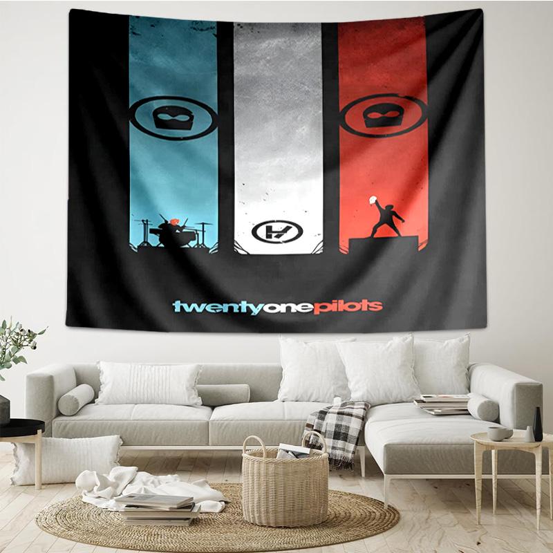 Twenty One Pilots Music Evolution Quick-Dry Tapestry Hanging for Bedroom,Livingroom, Playroom,Decor Art Room Wall Tapestry Holiday and Birthday Gifts