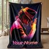 Custom Text Flannel Throw Blanket, Lightweight Cozy Bed Sofa BlanketMichael Jackson