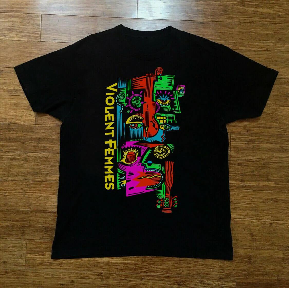 vtg Violent Femmes band Men T-shirt Black Unisex Tee All Sizes XX513 XL