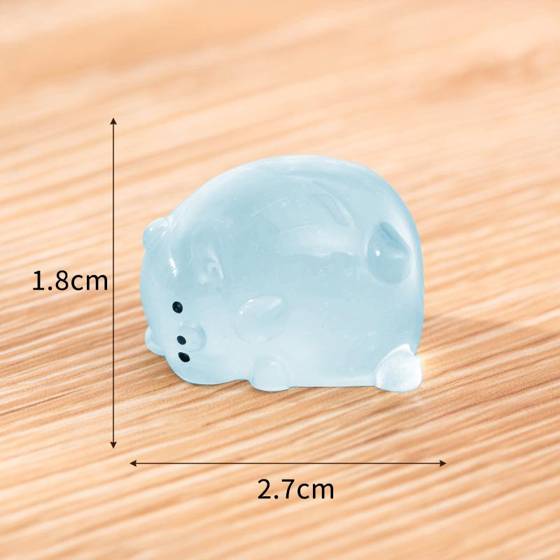 Micro Landscape Decoration Cartoon Cute Luminous Bear Doll Hand Doll House Decoration Desktop Car Resin Decoration