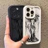INS Luxuriöses Dunkler Engel Handyhülle Für iPhone 11 12 13 14 15 16 Pro Max X XR XS Max 7 8 Plus SE Stoßfest Weiche TPU Rückseite Y2k