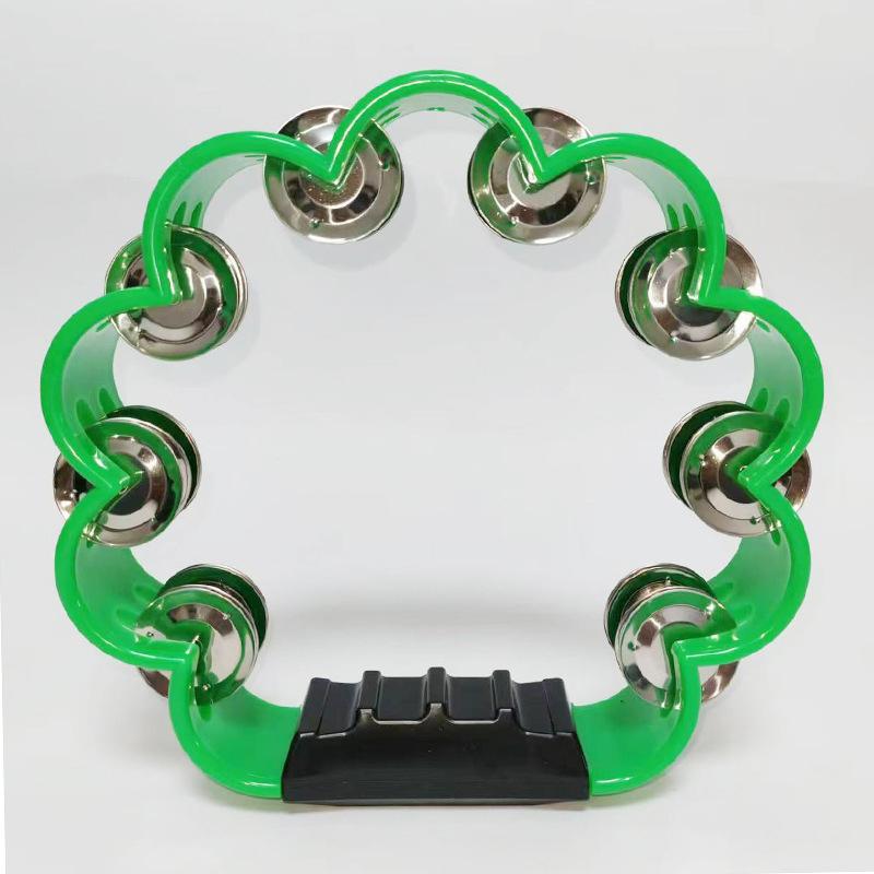Jingle Tambourine 1Pcs Petal Shaped Percussion Handheld Instrument For Adults School Music Class Family Party