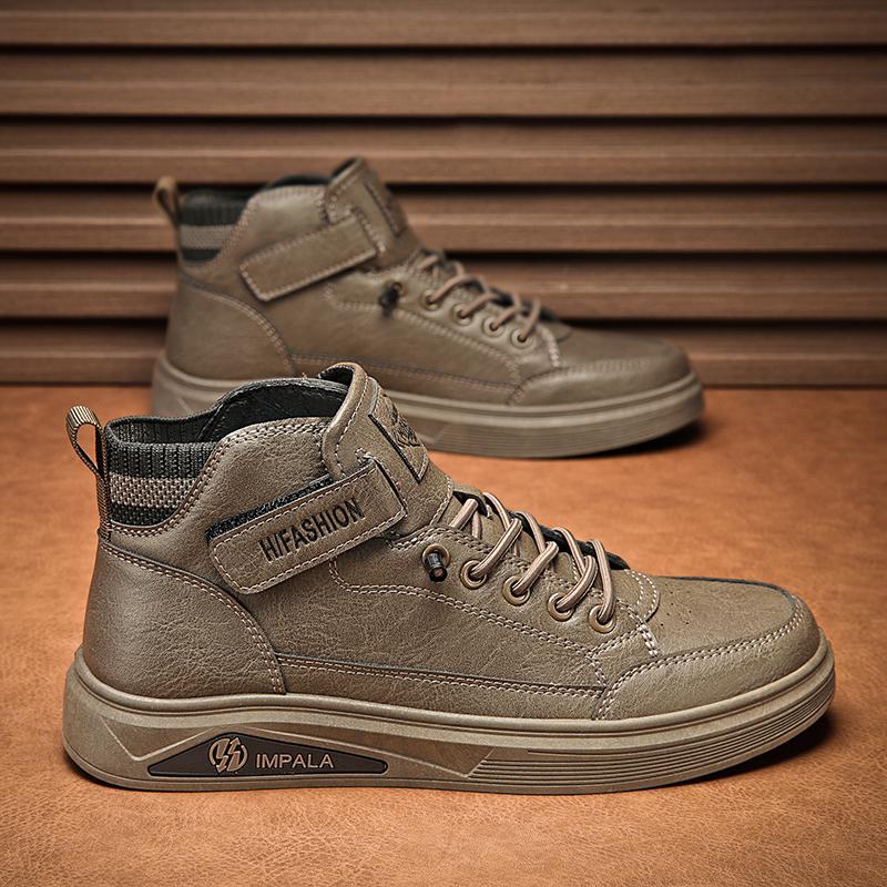 

Новые мужские ботинки Мартин Мужские высокие модные водонепроницаемые ботинки с большим носком Кожаные ботинки для инструментов 44