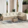 VidaXL Garden Lounge Set with Cushions 8 Pcs Beige Braided Resin 3251395