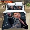 3D rocker Johnny Hallyday Bedding Set Down comfy Bed Queen Size Oversized Pillowcase quilt cover