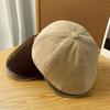 Women's Corduroy Newsboy Cap: Autumn/Winter British Retro Beret, Versatile Painter, Japanese Literary Duckbill Hat