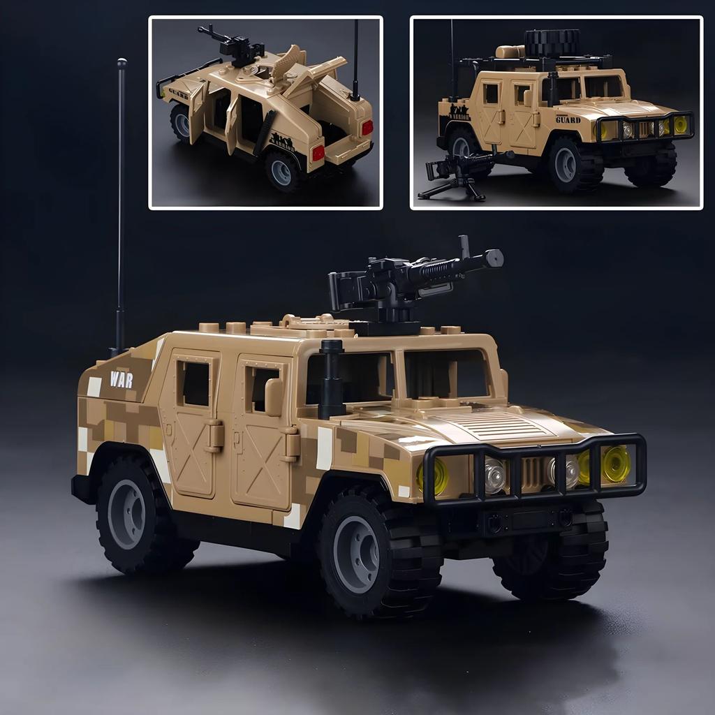 Military Armored Vehicle Explosion-proof Car Model Building Block Toy Weapons Special Forces SWAT Assemble Figures Dolls Toys