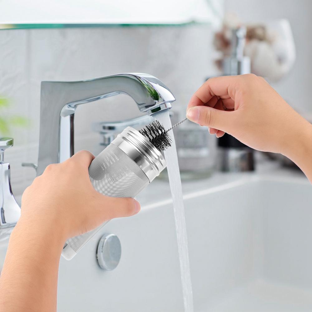 Ölhumlefilter i rostfritt stål med 300 mikrometer nät och rengöringskit för hembryggningsfat