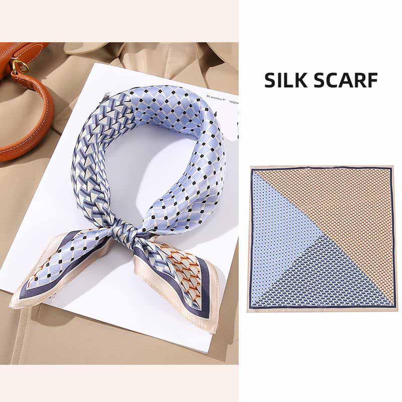 53x53cm 100% Maulbeerseide Schal Luxus Quadratisches Haarband Elegantes Kopftuch Halstuch Sonnenschutz Schal für Damen