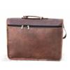 Men Genuine Leather Vintage Laptop Messenger Handmade Turn Lock Bag Satchel
