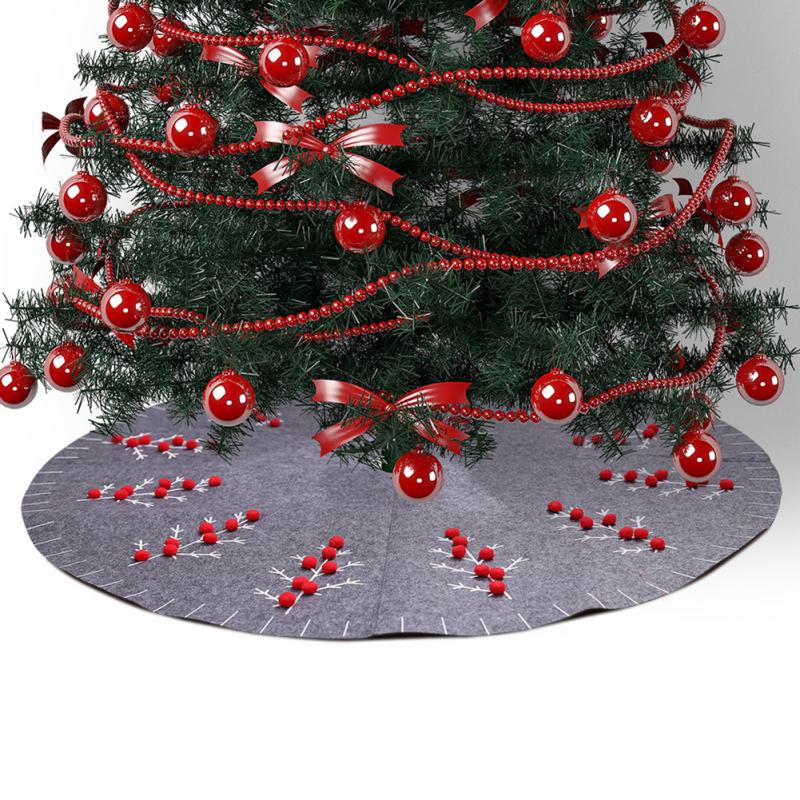 Buy Gray Christmas Tree Skirt for Xmas Decorative Mat at affordable