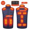 New Men'S Casual Stand Up Collar Outdoor Warm Electric Vest Winter Usb Port Intelligent Heating Sleeveless Coat(No Power Bank)