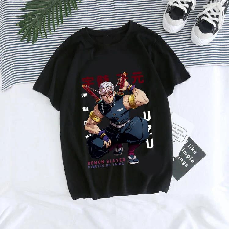 Kaus Wanita Kimetsu Kaus Wanito футболка с принтом в стиле ХарадзюкуУнисекс футболка Kaus Grafis Anime Demon Slayer Uniseks Tanjirou Kamado L