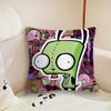 Cartoon Invader Zim Gir Cushion Cover Plush Fabric Soft Double Sided Print Sofa Cushion Cover Throw Pillow Covers