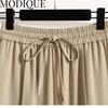 MODIQUE Summer Plus Size Long Elastic Pants Women Loose Straight Casual Female Basic Solid Trousers Wide Leg Pants High Waisted Office Lady