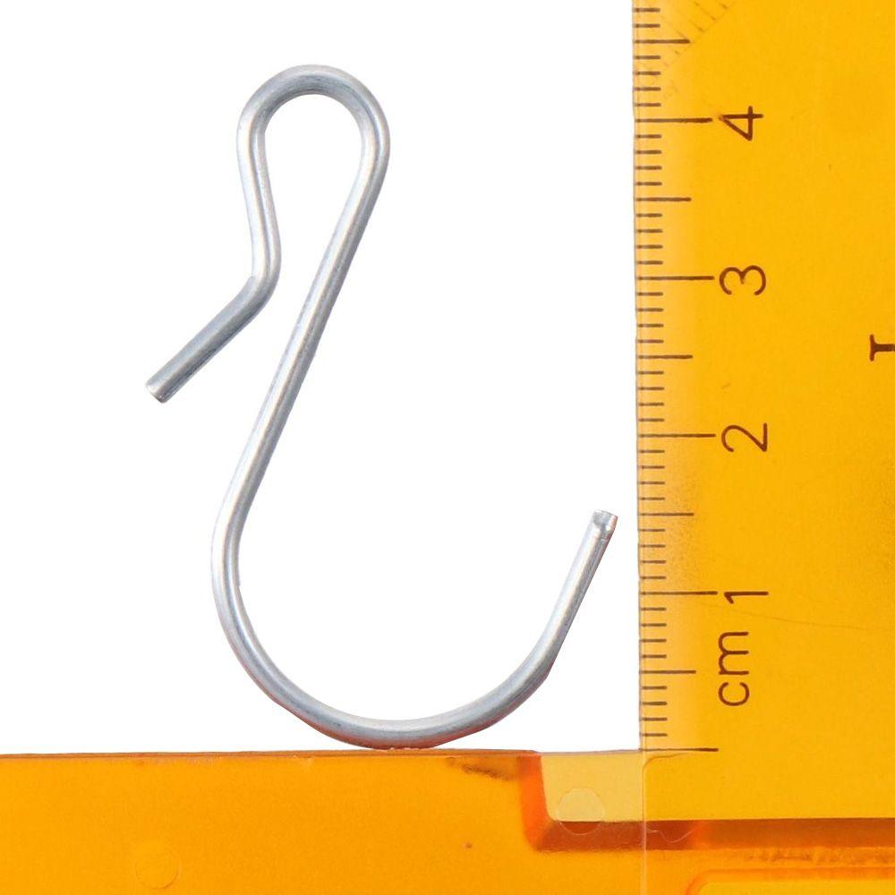 80pcs Stainless Steel S Shaped Hooks 4.5cm/1.77inch Silver S Shaped Metal Hooks Clip Stainless Steel Metal Hangers Bathroom