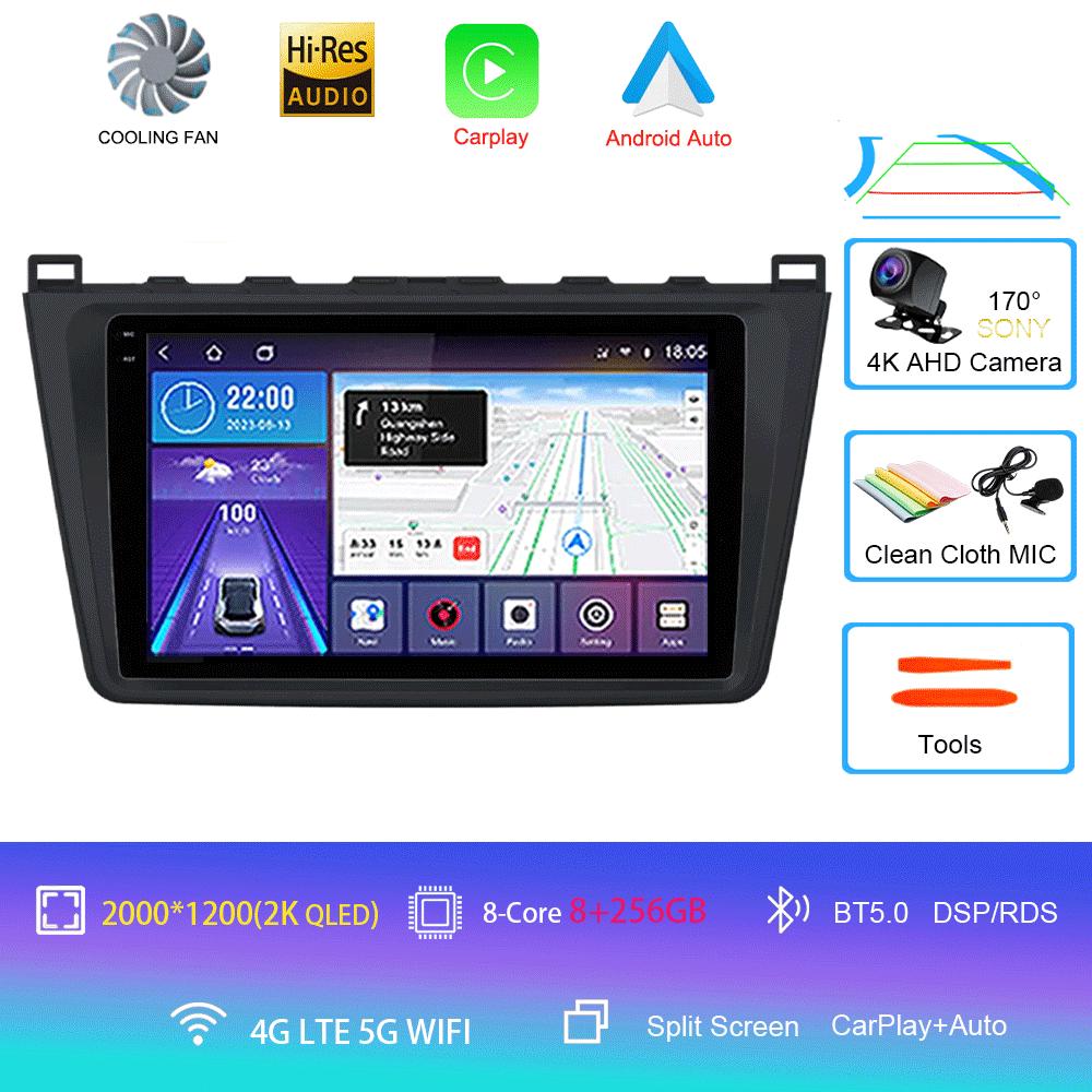 Android14 Carplay Auto Car Radio For Mazda 6 GH 2007 2008 2009 2010 2011 2012 Multimedia GPS Video Player Stereo 2din Head Unit