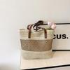 2025 Letní dámská velká slaměná taška tote na pláž nebo na dojíždění