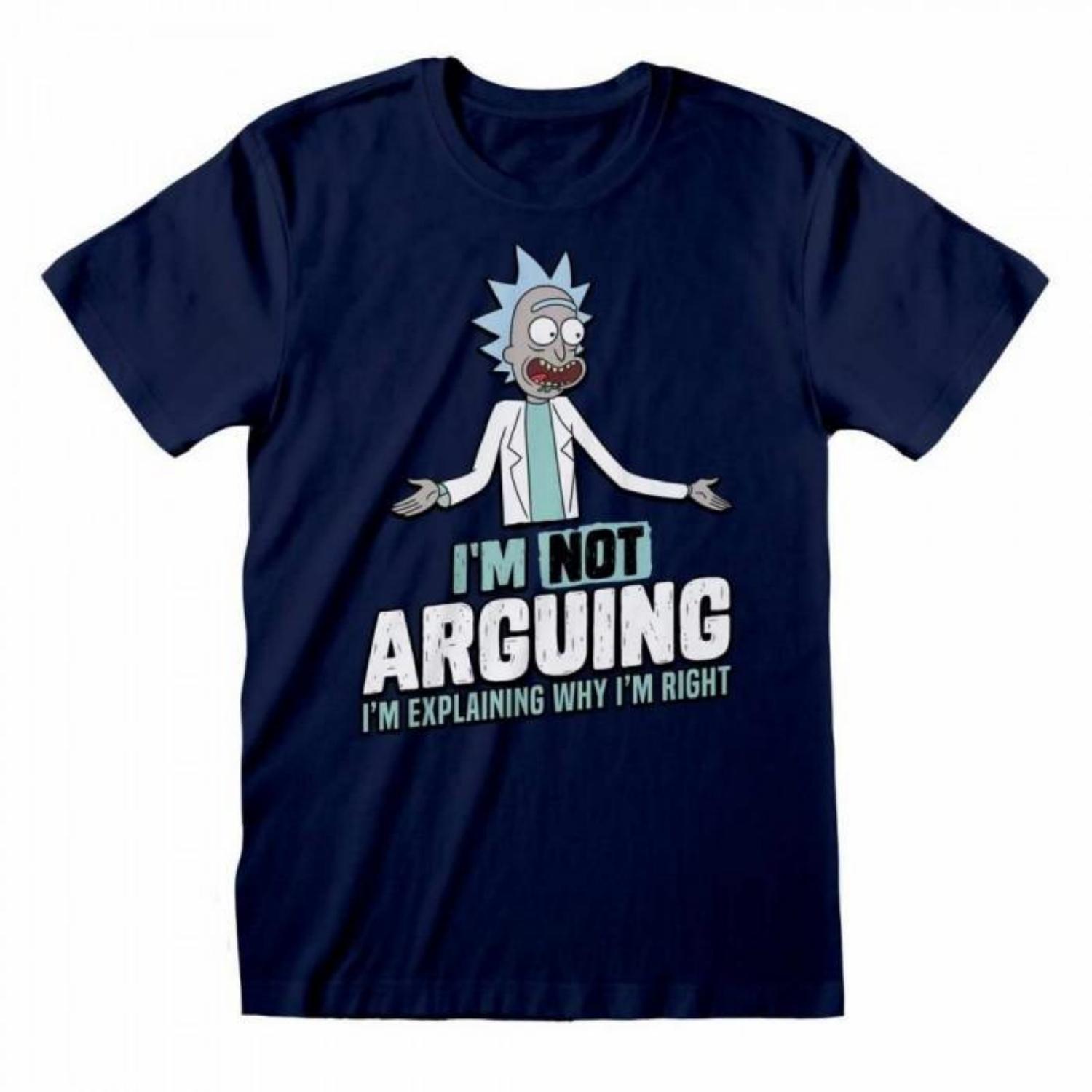 Rick And Morty Unisex Adult Not Arguing T-Shirt S чёрный