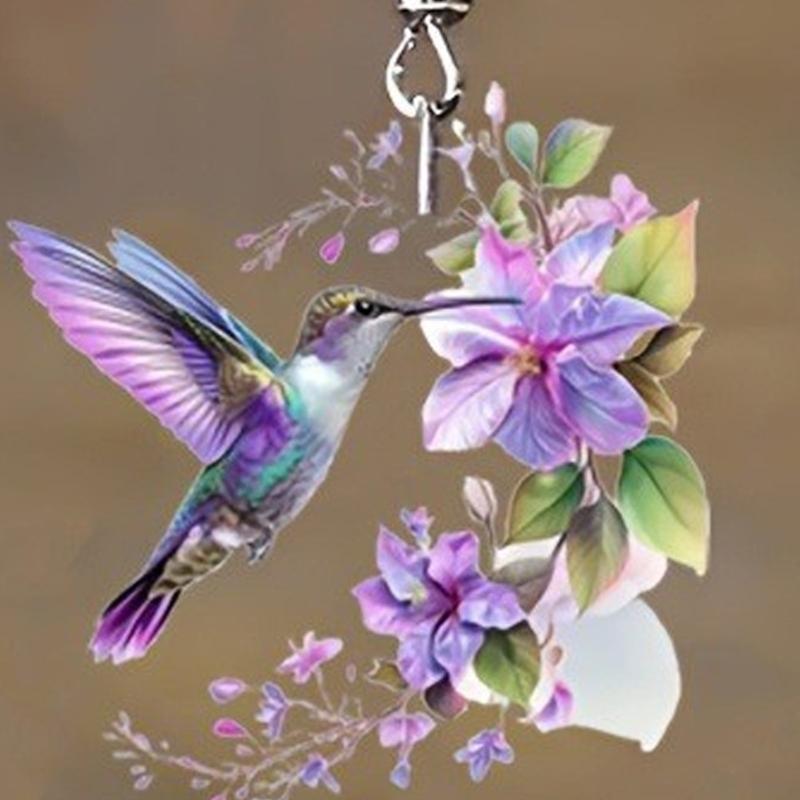 Modische Kolibri-Blumen-Hängeohrringe aus Acryl, ideal für den täglichen Gebrauch und besondere Anlässe