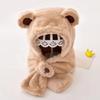 Machine Washable Plush Earflap Cap For Toddlers Kids Cute Bear Decor Thicken Fit