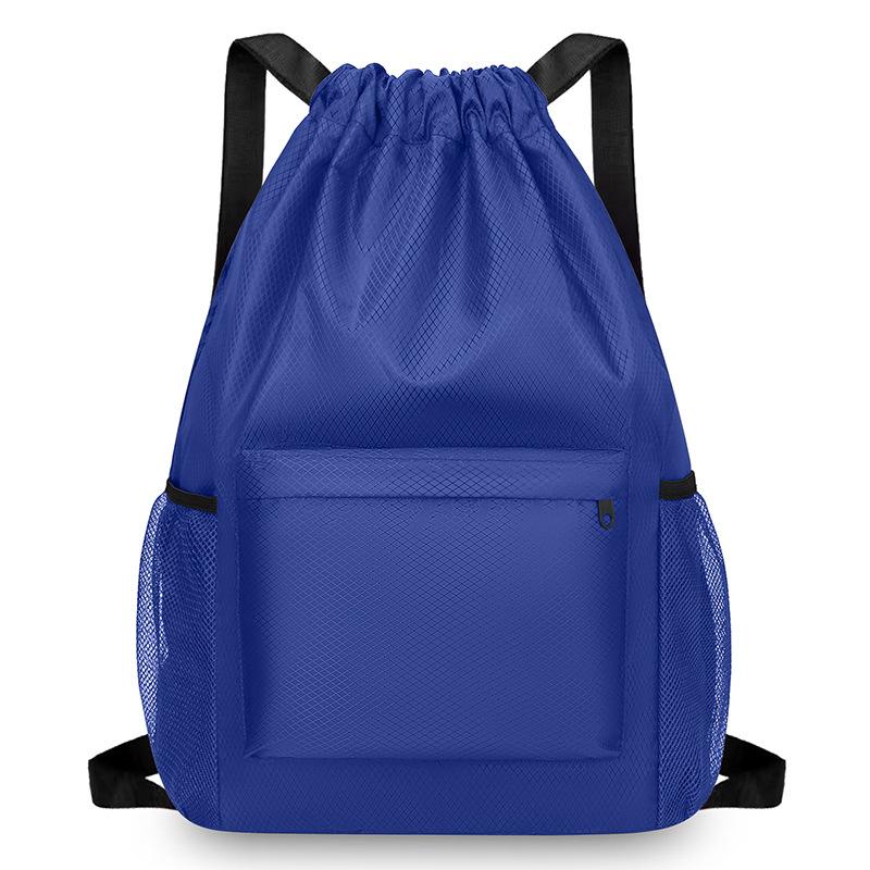 1Pc Outdoor Swimming Fitness Training Bag Solid Color Simple Lightweight Travel Backpack Leisure Lightweight Sports Basketball Bundle Mouth Bag