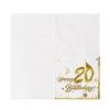 20Pcs Gilding Number 20th 30th 40th 50th 60th Years Old Disposable Paper Napkins Happy Birthday Party Tableware Tissue Decor