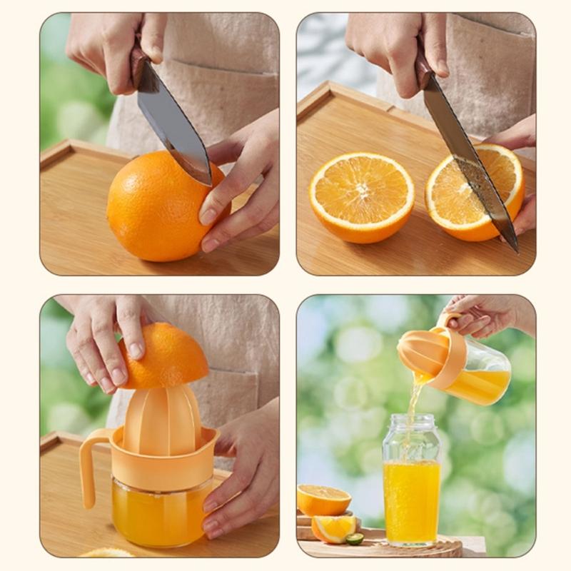 Citrus Juicer Manual Handheld Squeezer for Lemon Limes and Tangerines with Comfortable Grip Handle 280/450ml Capacity