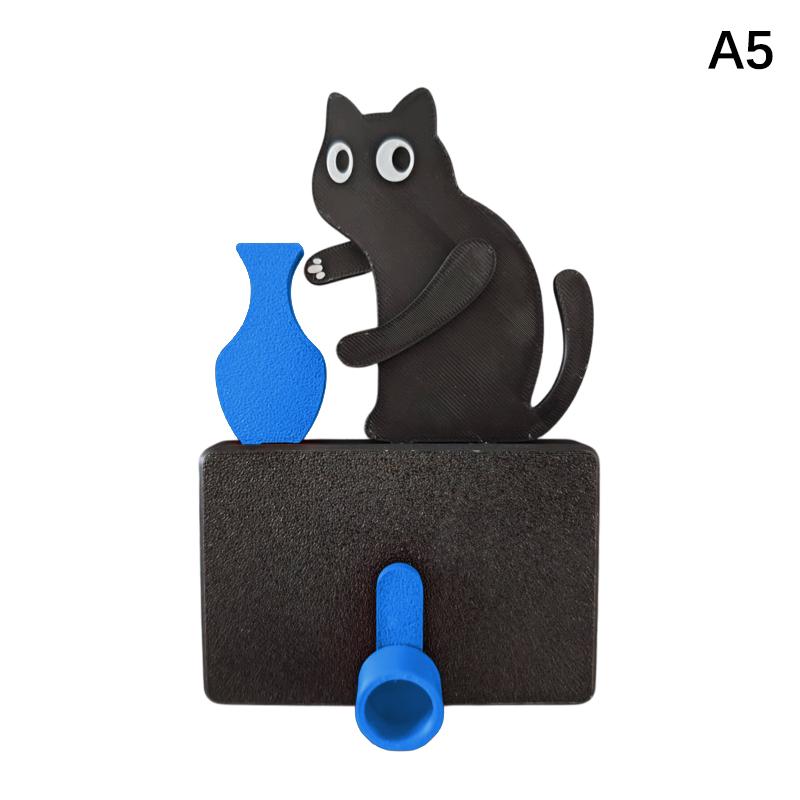 

Cat Pushing Vase Ornament Cat Whisker Collection & Memorial Box Fridge Magnet Home Office Decor Perfect Gift For Cat Lovers A5