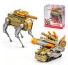 Educational Transformable Robot Toy for Children, Machine Dog Figure Can Turn into Tank, Portable Fidget Spinner Toy