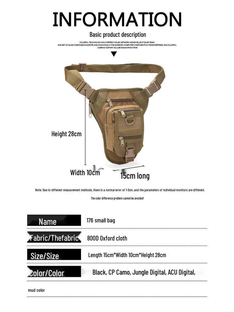 Waterproof Camouflage Tactical Leg & Waist Pack for Men and Women - Outdoor Sports & Mountaineering Bag