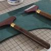 1Pc Practical Leather Gluing Tool Sandalwood Handle DIY Handcraft Glue Application Tools For Leathercraft Handmade