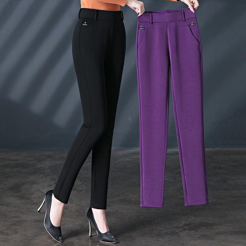 2025 Damen Leggings mit elastischem Bund: Frühling & Herbst, Mittleres Alter & Ältere, Slim Fit Bleistifthose