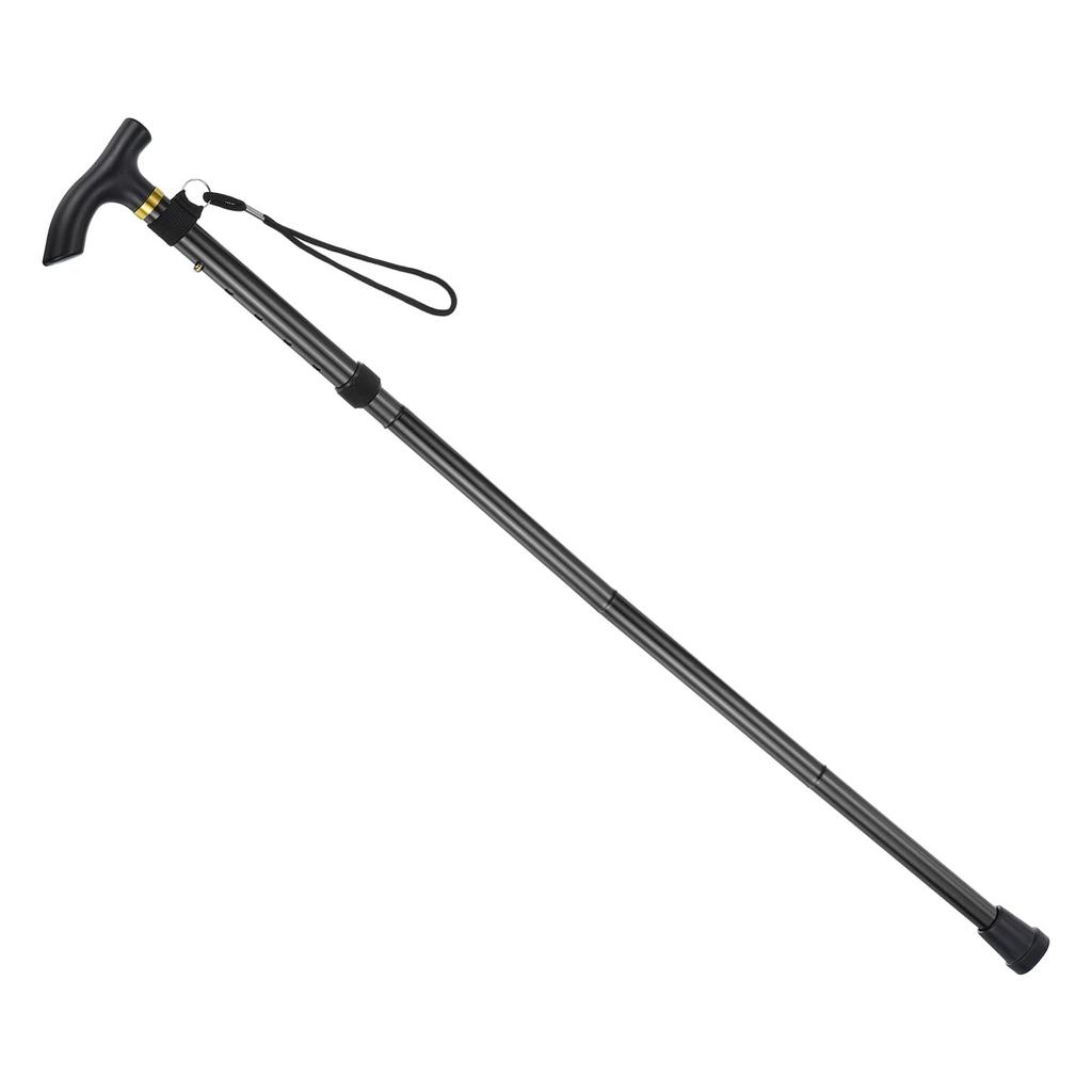 PATIKIL Folding Hiking Poles, 85cm-95cm Telescopic Folding Canes with Quick Locks, Aluminum Alloy, for Outdoor Hiking, Walking, and Camping, Black