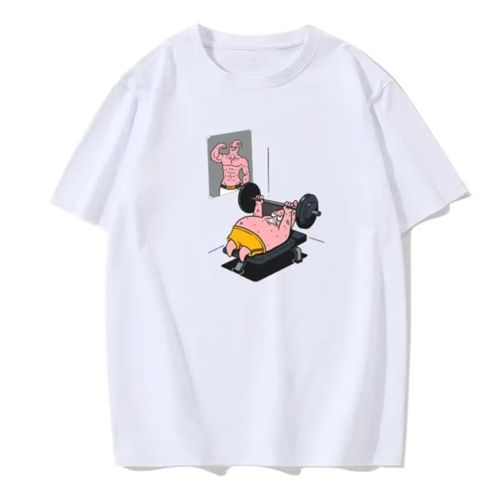 

Summer Men s T-shirt Fashion Star Print Casual Fashion Short-sleeved Round Neck Cotton Solid Color European Size T-shirt XXXXXL белый