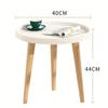 Moderner Massivholzbeine Couchtisch Wohnzimmer Sofabeistelltisch Schlafzimmer Runder Couchtisch Wohnzimmermöbel Dekoration