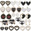 Mixed Drip Oil Heart-Shaped Pendant Charms - Handmade Necklace & Bracelet Accessories, Minimalist Style