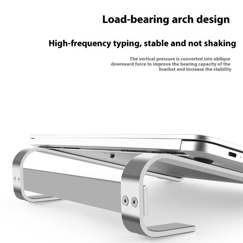 Aluminum Laptops Stand Computer Risers Holder for 10-18Inch Laptops NonSlip Heat Dissipation Stand Support Long Last