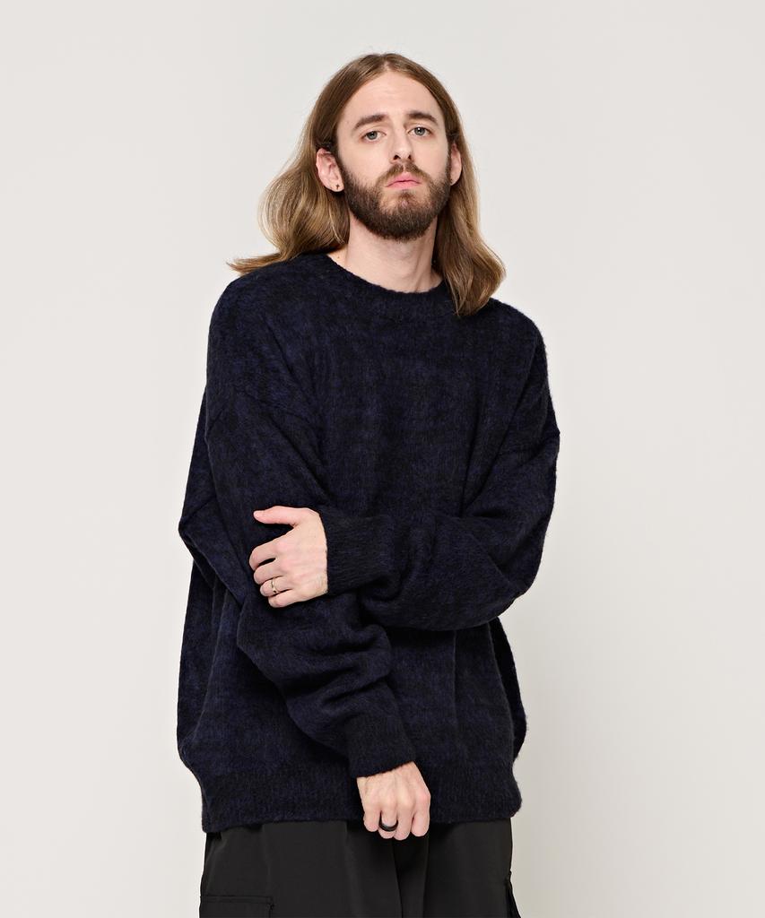 CARGOBROS Cb Wool Wind-Knit Round Knit (Navy)