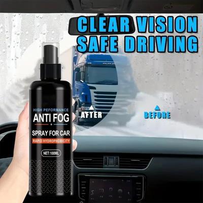 Spray Anti-Embaçante Para Para-brisa 100ml Desembaçador Para-brisa de Carro Com Toalha Desembaçador à Prova de Chuva Suave Para Para-brisa Espelho Janela