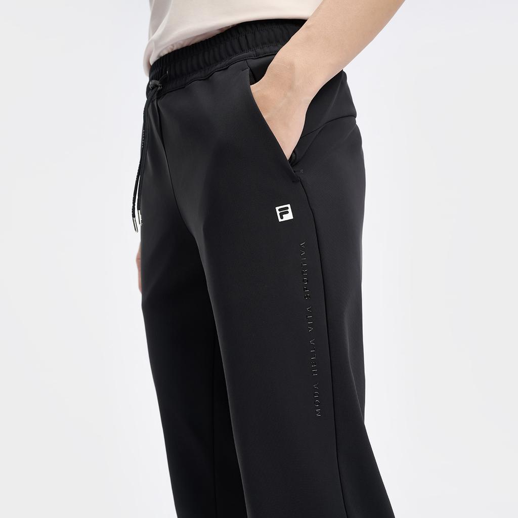 New FILA Knitted Sports Pants Women's Pitch Black A11W431604FBK